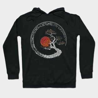 Dot Art Enso Circle and Bonsai Tree Hoodie